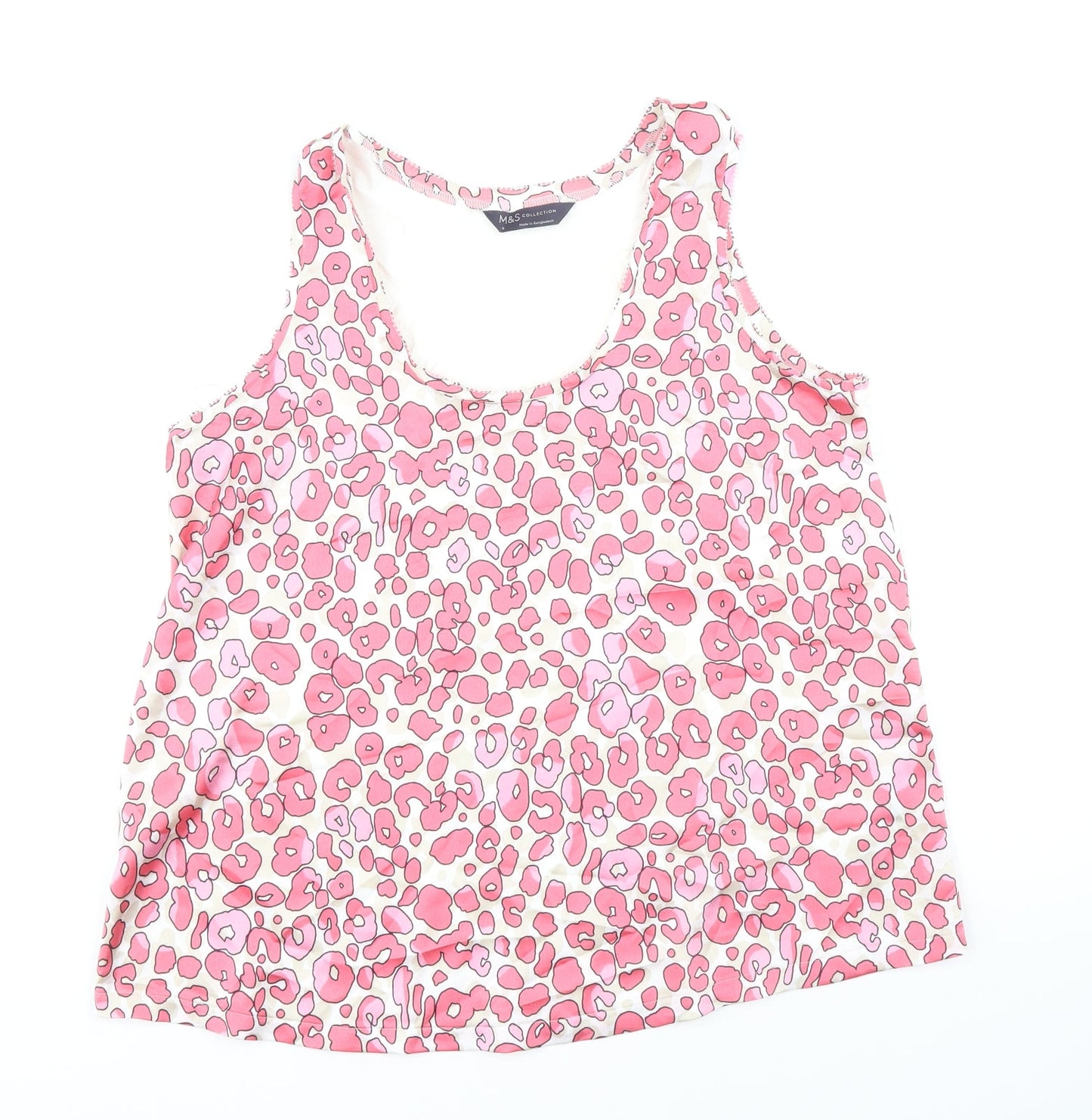 Womens UK Size 8 Marks and Spencer Pink Basic Tank