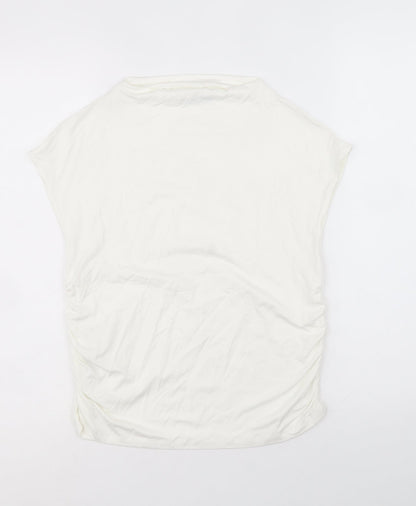 Womens UK Size XL Stradivarius White Basic Blouse