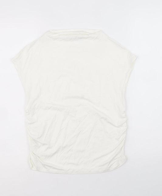 Womens UK Size XL Stradivarius White Basic Blouse