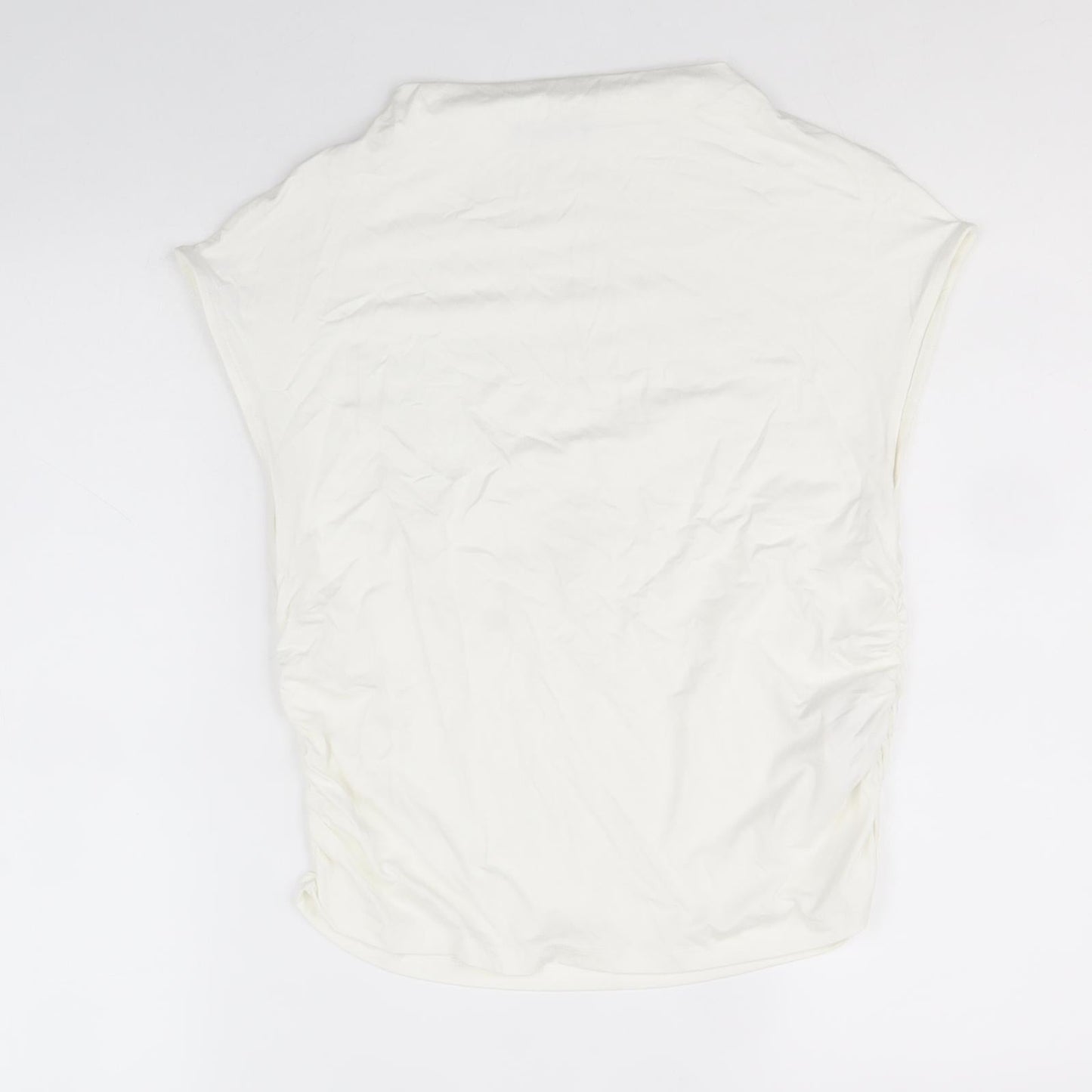 Womens UK Size XL Stradivarius White Basic Blouse