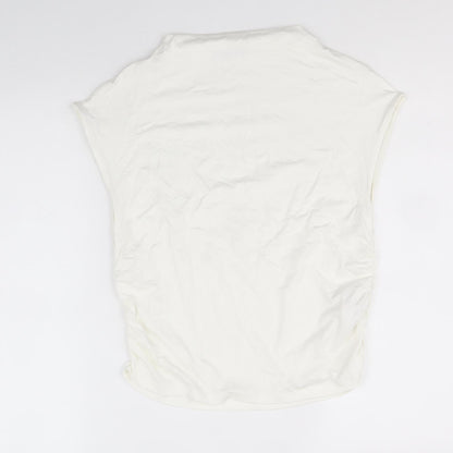 Womens UK Size XL Stradivarius White Basic Blouse