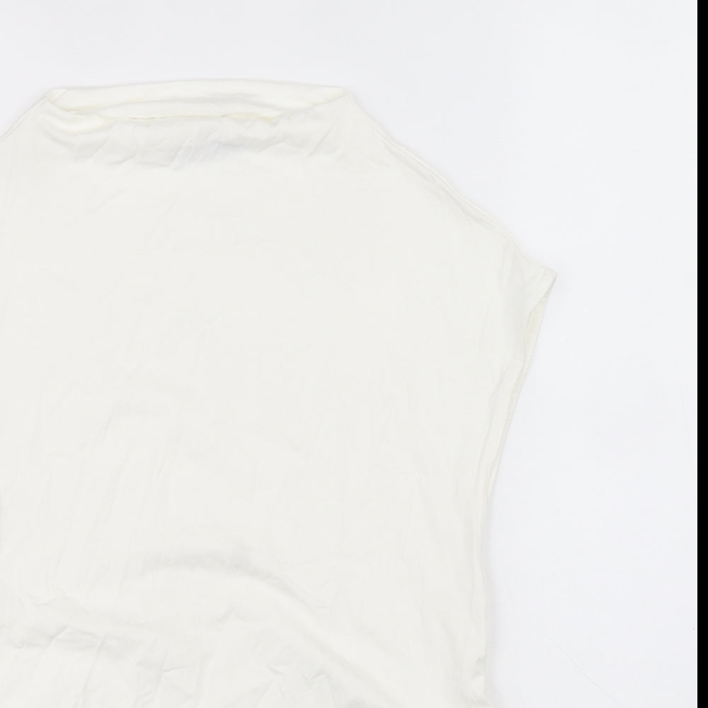 Womens UK Size XL Stradivarius White Basic Blouse