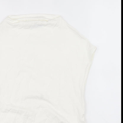 Womens UK Size XL Stradivarius White Basic Blouse