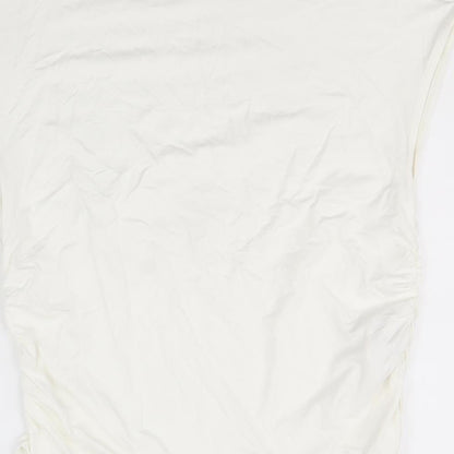 Womens UK Size XL Stradivarius White Basic Blouse