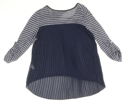 Womens UK Size 10 Quiz Blue Tunic Blouse