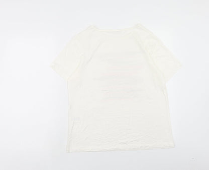 Womens UK Size 14 Damart Ivory Basic T-Shirt