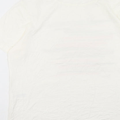 Womens UK Size 14 Damart Ivory Basic T-Shirt