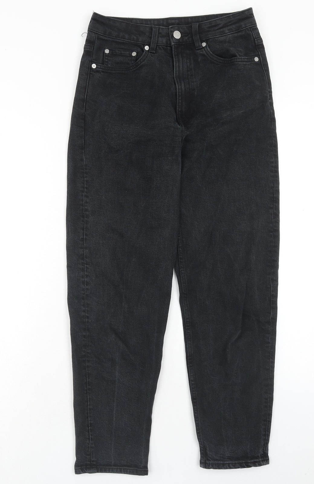 Womens UK Size 26 in Weekday Regular Fit Straight Black Jeans