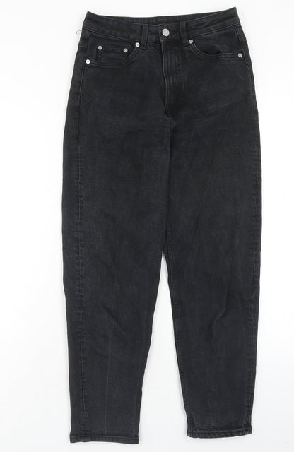 Womens UK Size 26 in Weekday Regular Fit Straight Black Jeans
