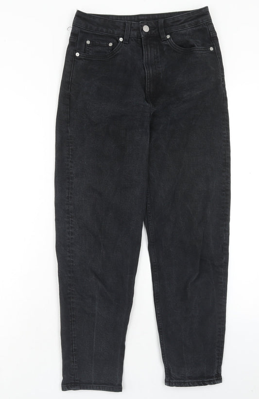 Womens UK Size 26 in Weekday Regular Fit Straight Black Jeans