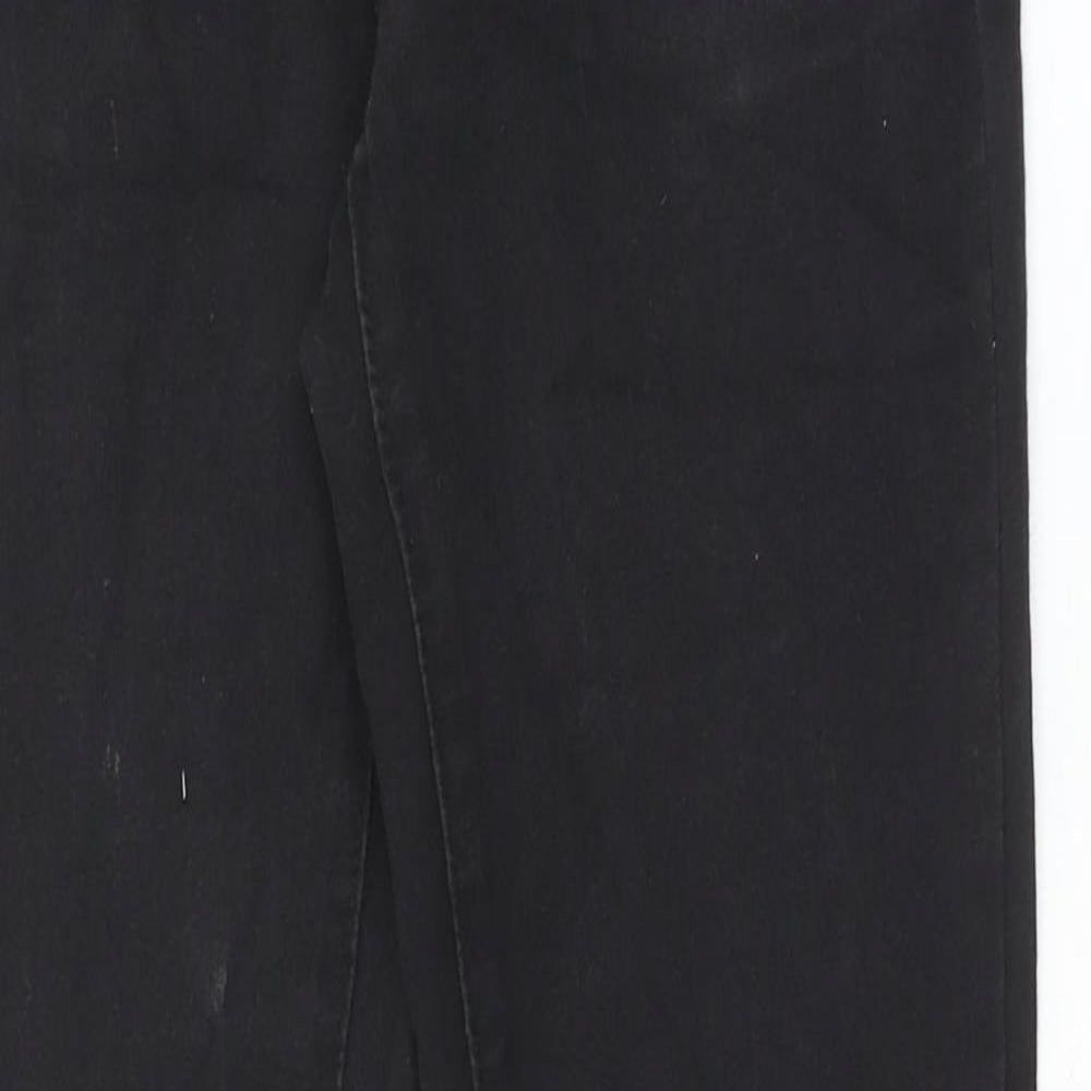 Denim & Co. Womens Black Cotton Skinny Jeans Size 12 Regular Zip