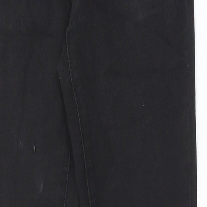 Denim & Co. Womens Black Cotton Skinny Jeans Size 12 Regular Zip