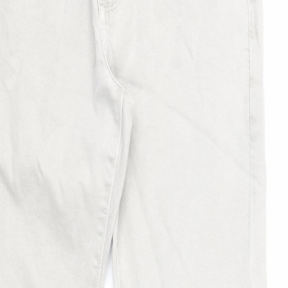 Marks and Spencer Mens Grey Cotton Skinny Jeans Size 30 in L33 in Slim Zip