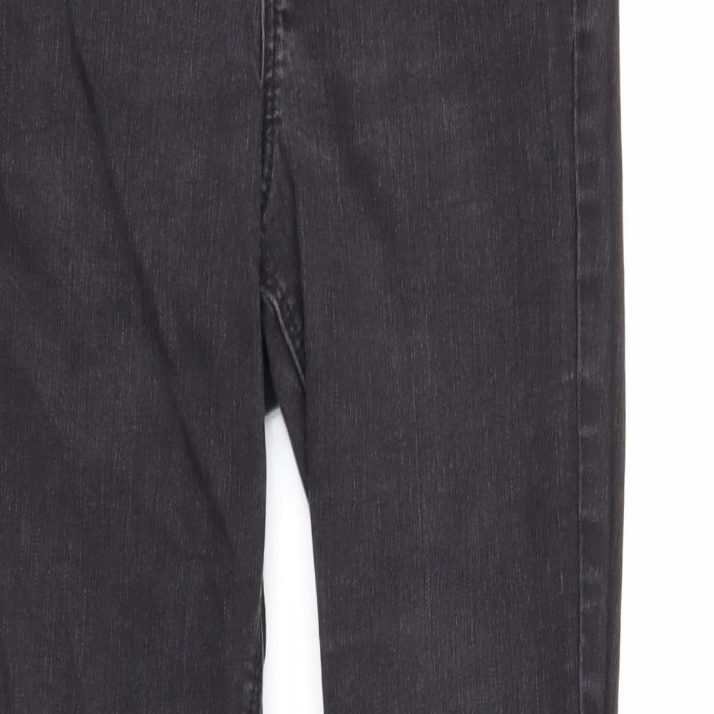 George Womens Black Cotton Skinny Jeans Size 10 Regular Zip