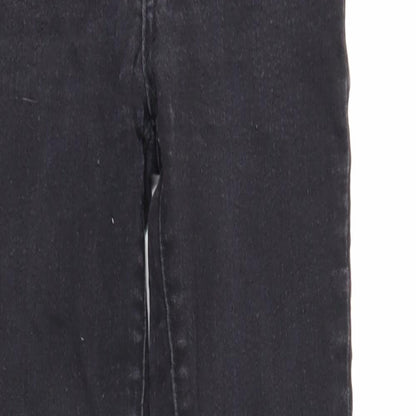 Denim & Co. Womens Black Cotton Skinny Jeans Size 8 Regular Zip - Waist 22 Inches