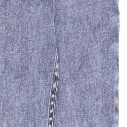 New Look Womens Blue Cotton Jegging Jeans Size 10 Regular Zip