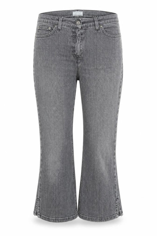 Womens UK Size 12 Per Una Regular Fit Straight Grey Jeans