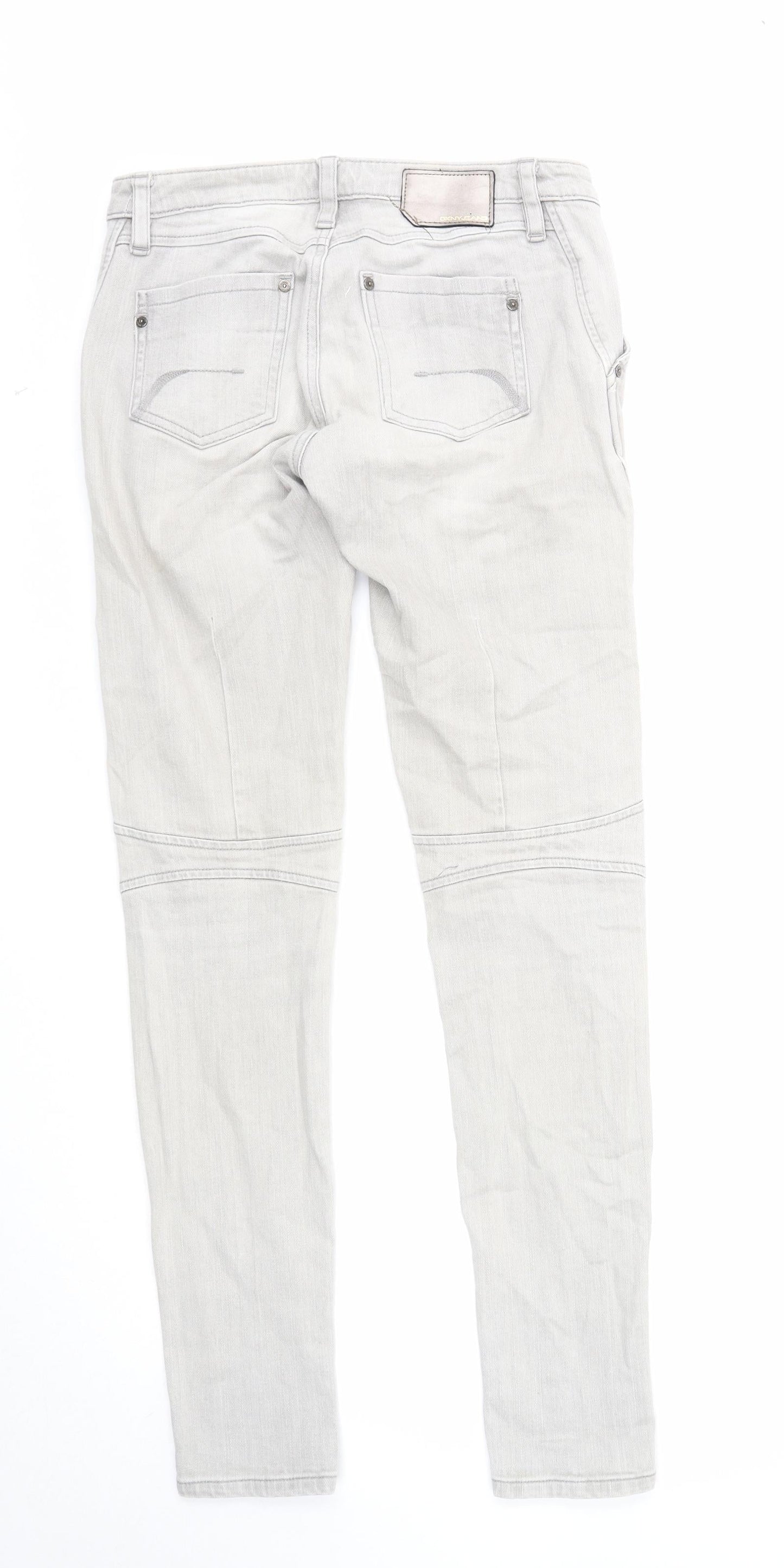 DKNY Jeans Mens Grey Cotton Skinny Jeans Size 26 in Regular Zip