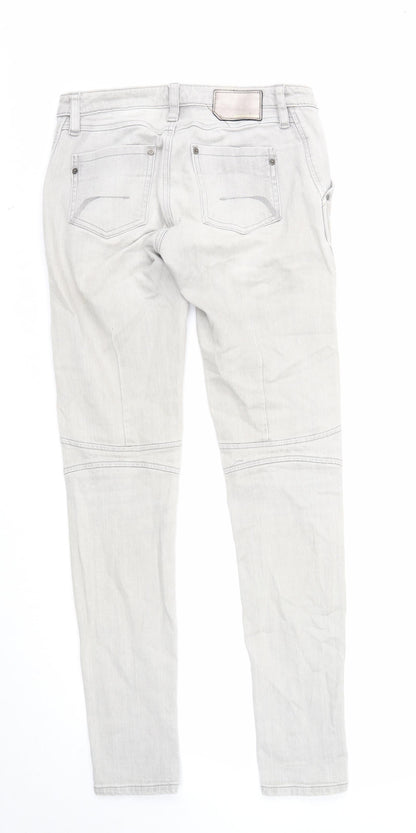 DKNY Jeans Mens Grey Cotton Skinny Jeans Size 26 in Regular Zip