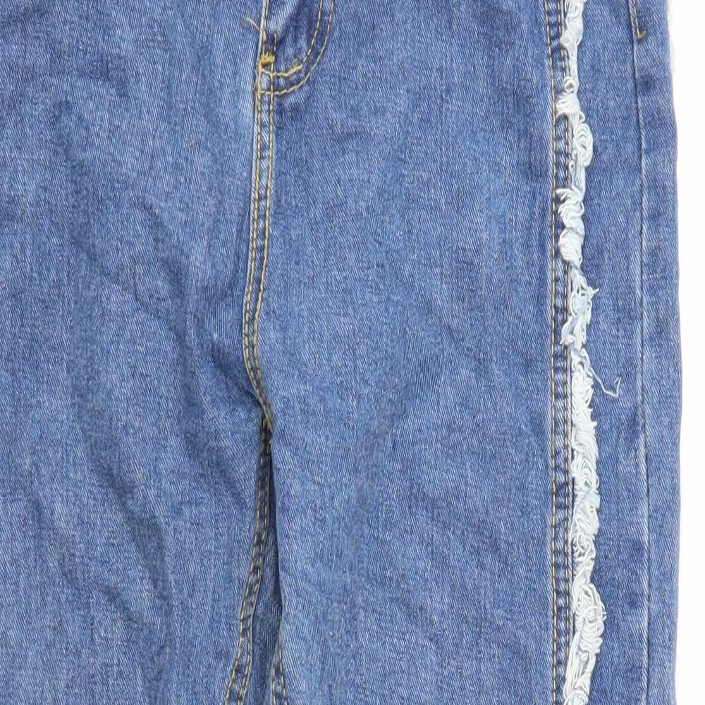Womens UK Size S Preworn Regular Fit Straight Blue Jeans