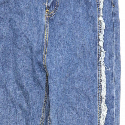 Womens UK Size S Preworn Regular Fit Straight Blue Jeans