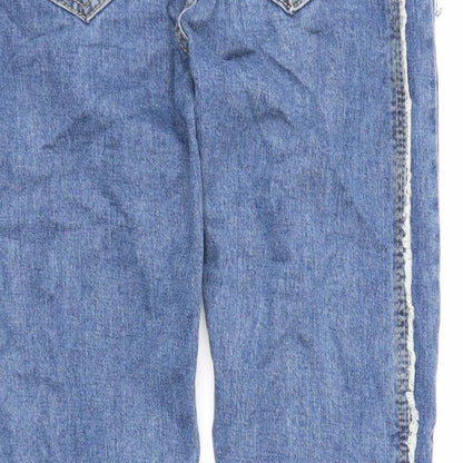 Womens UK Size S Preworn Regular Fit Straight Blue Jeans