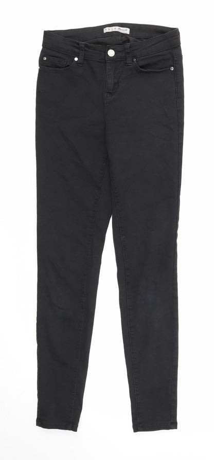 Denim & Co. Womens Black Cotton Skinny Jeans Size 8 Regular Zip