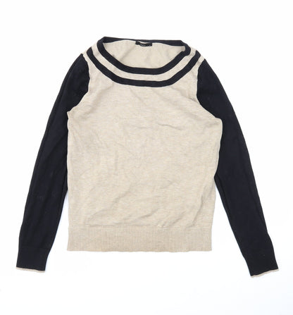 Womens UK Size 10 M&Co Beige Pullover Jumper