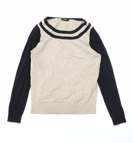 Womens UK Size 10 M&Co Beige Pullover Jumper