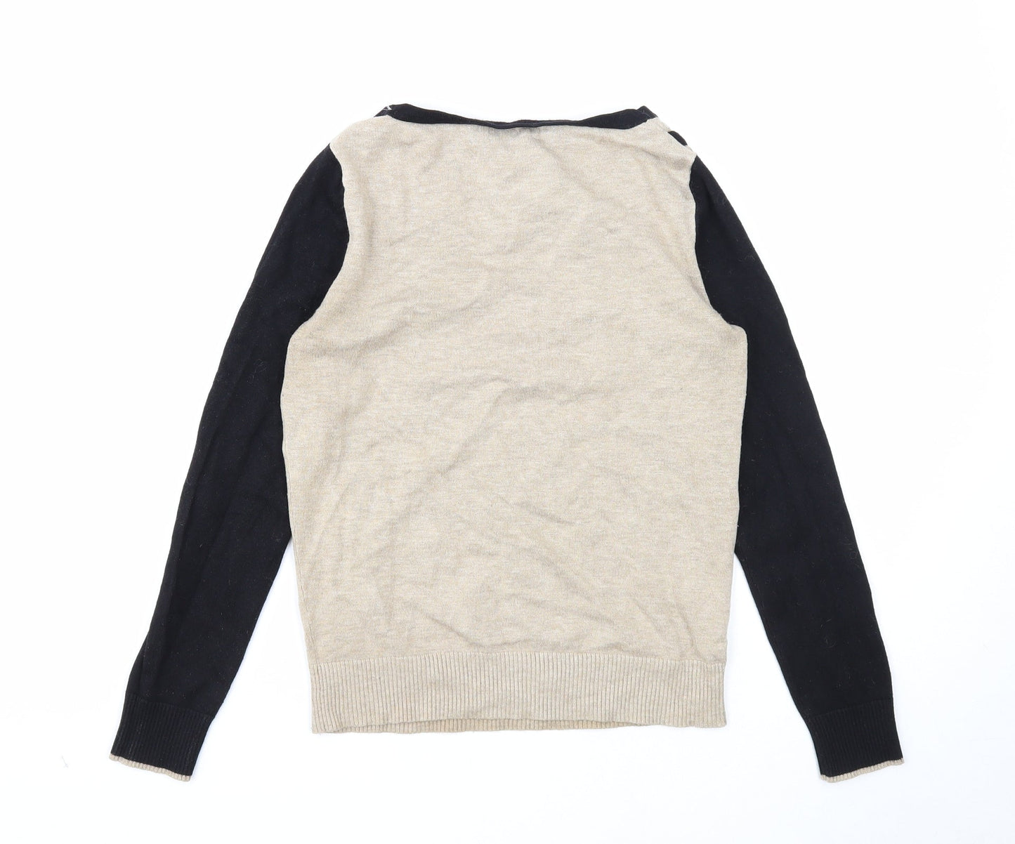 Womens UK Size 10 M&Co Beige Pullover Jumper