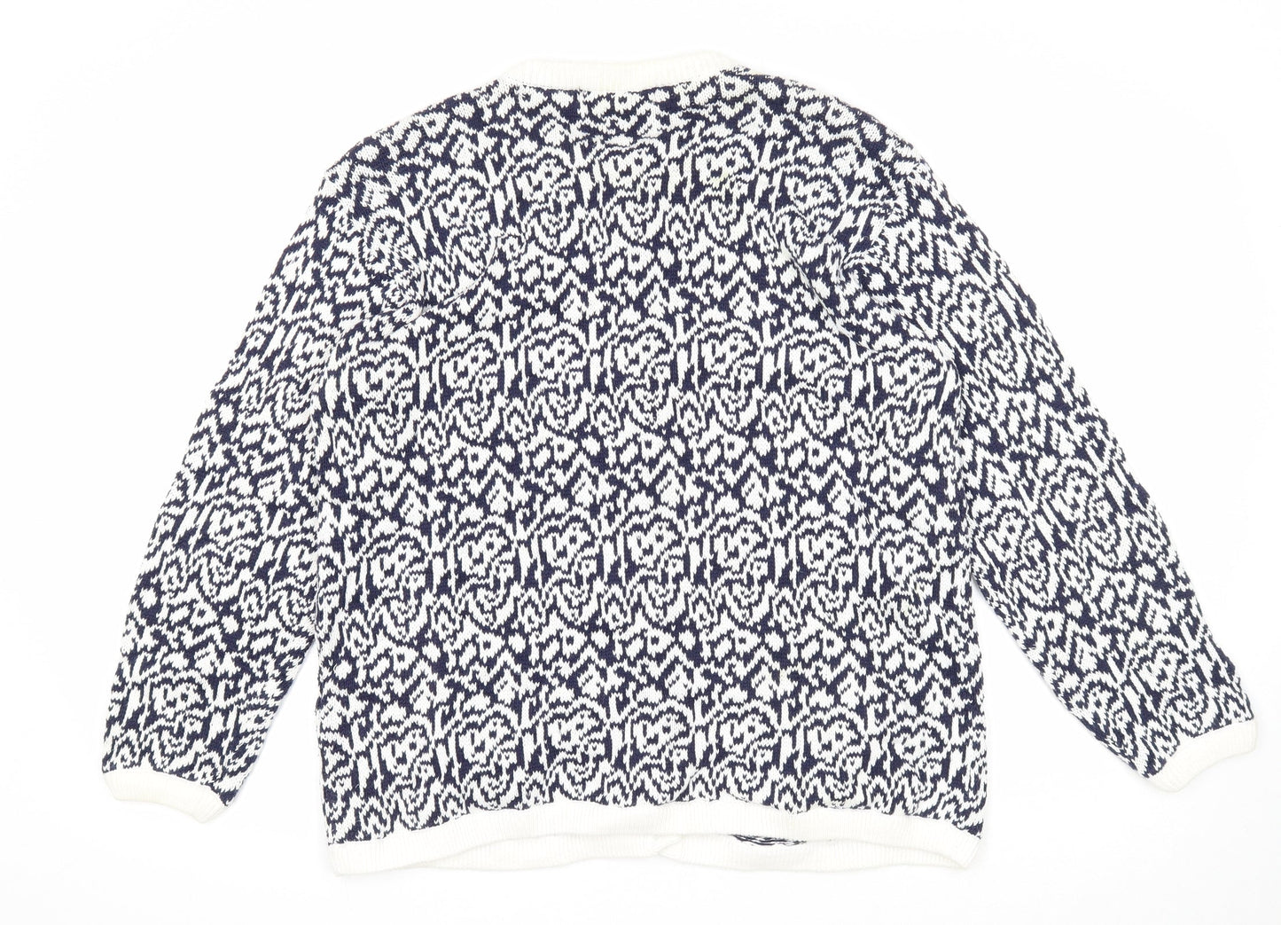Womens UK Size L Debenhams Blue Cardigan Jumper