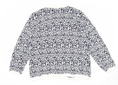 Womens UK Size L Debenhams Blue Cardigan Jumper