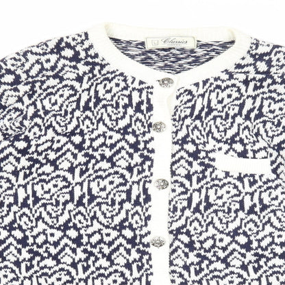 Womens UK Size L Debenhams Blue Cardigan Jumper