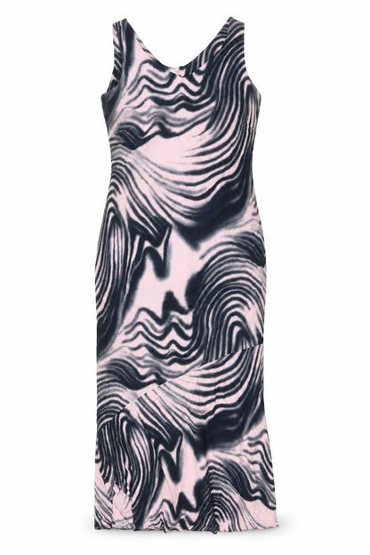 Gold Womens Black Geometric Polyester Maxi Size 12 Scoop Neck Zip