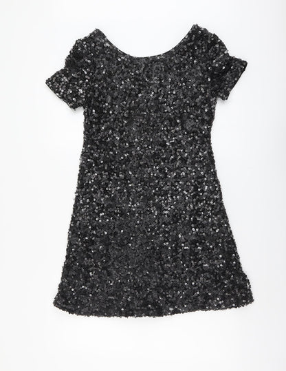 NEXT Womens Grey Polyester Shift Size 10 Boat Neck Pullover