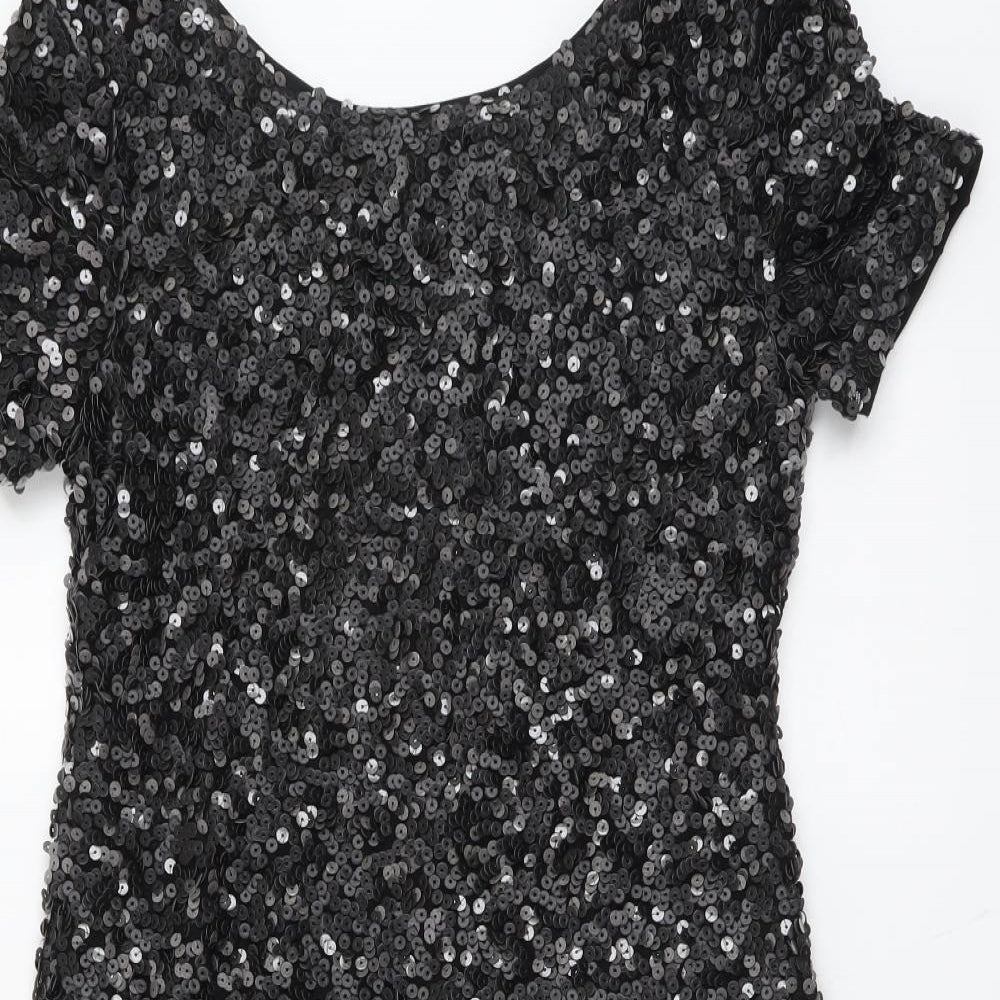 NEXT Womens Grey Polyester Shift Size 10 Boat Neck Pullover