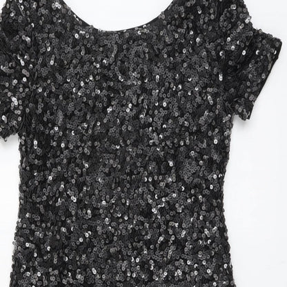 NEXT Womens Grey Polyester Shift Size 10 Boat Neck Pullover