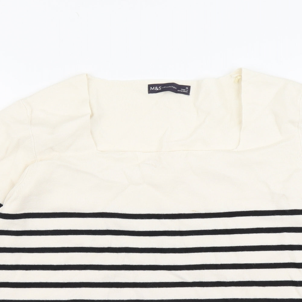 Womens UK Size 18 Marks and Spencer Beige Pullover Jumper