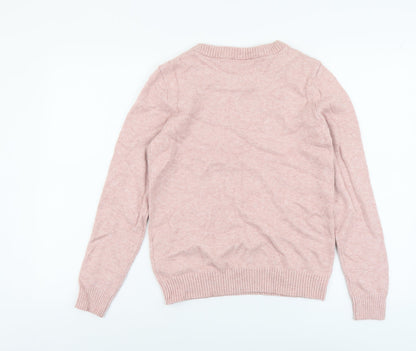 Womens UK Size XS VILA Pink Pullover Jumper