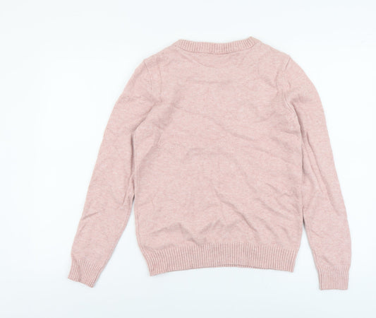 Womens UK Size XS VILA Pink Pullover Jumper