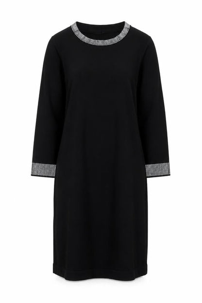 Marks and Spencer Womens Black Viscose A-Line Size 12 Boat Neck Pullover