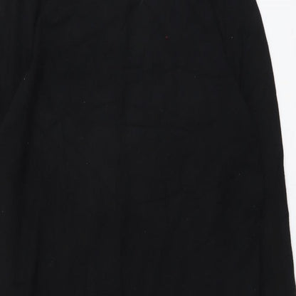 Marks and Spencer Womens Black Viscose A-Line Size 12 Boat Neck Pullover