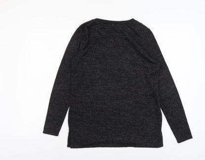 F&F Womens Grey Round Neck Polyester Pullover Jumper Size 10