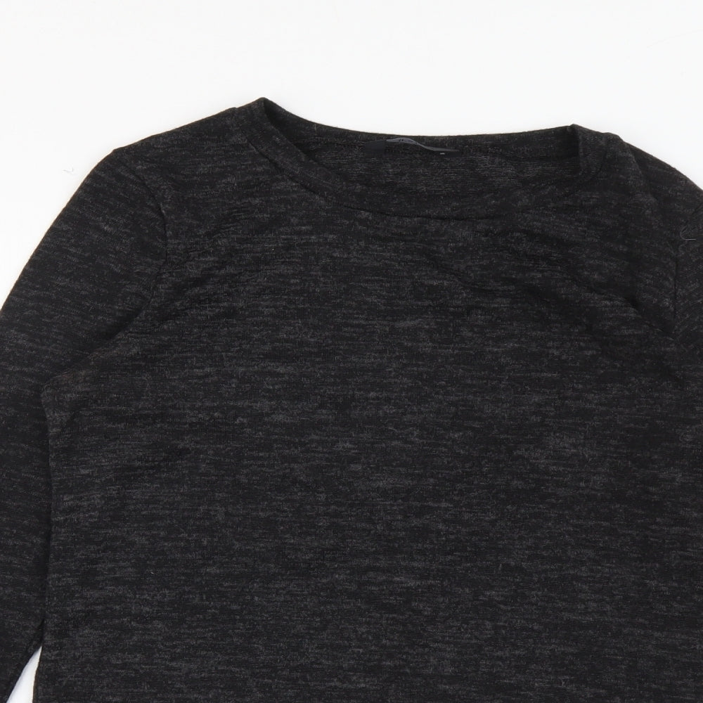 F&F Womens Grey Round Neck Polyester Pullover Jumper Size 10