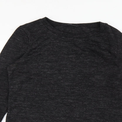 F&F Womens Grey Round Neck Polyester Pullover Jumper Size 10