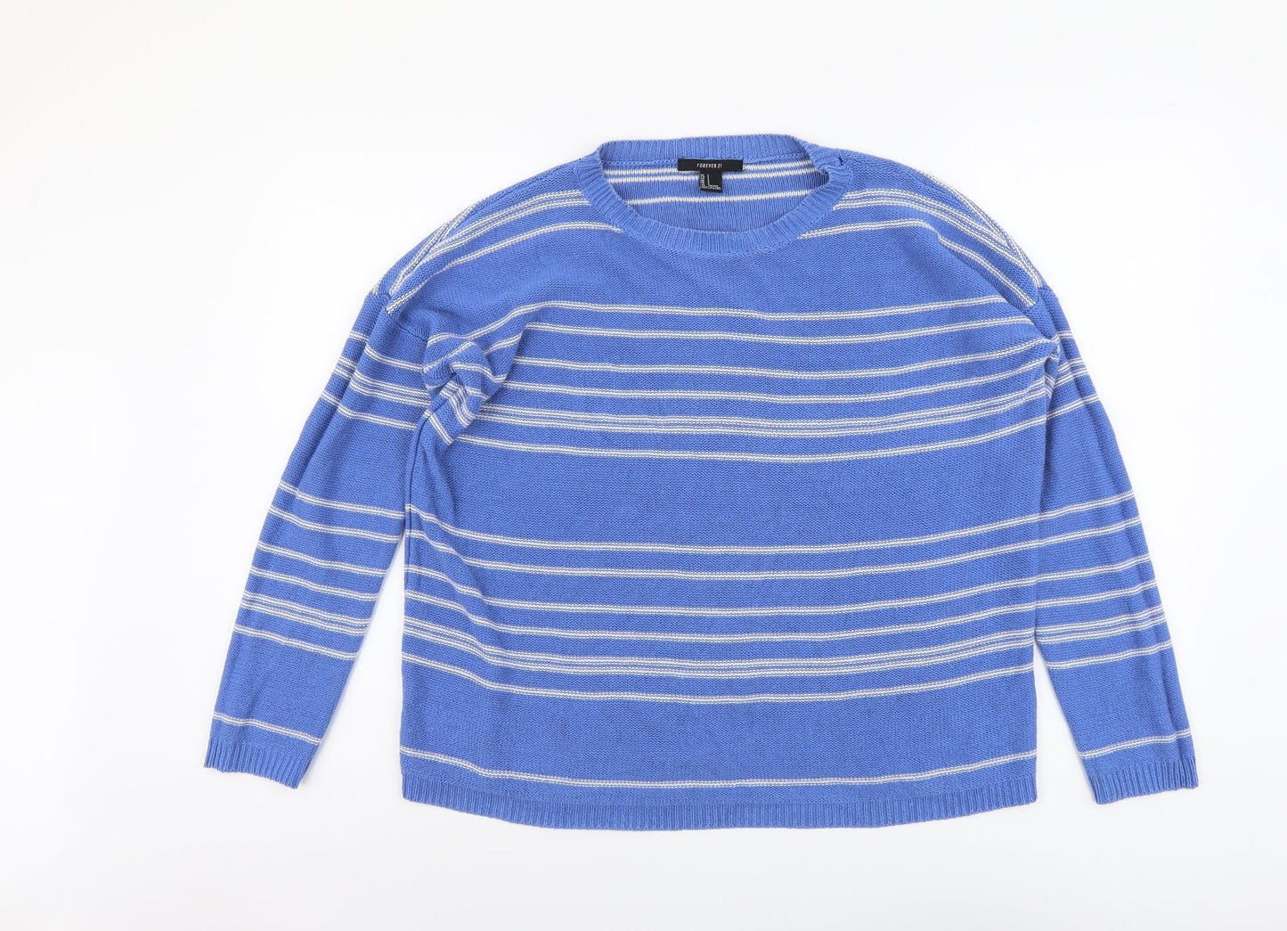 Womens UK Size S FOREVER 21 Blue Pullover Jumper