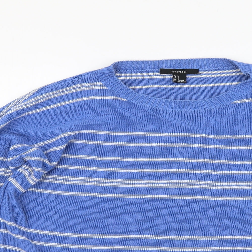 Womens UK Size S FOREVER 21 Blue Pullover Jumper