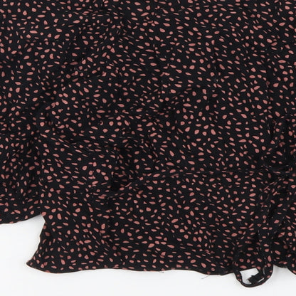 Womens UK Size 10 New Look Black Cropped Blouse