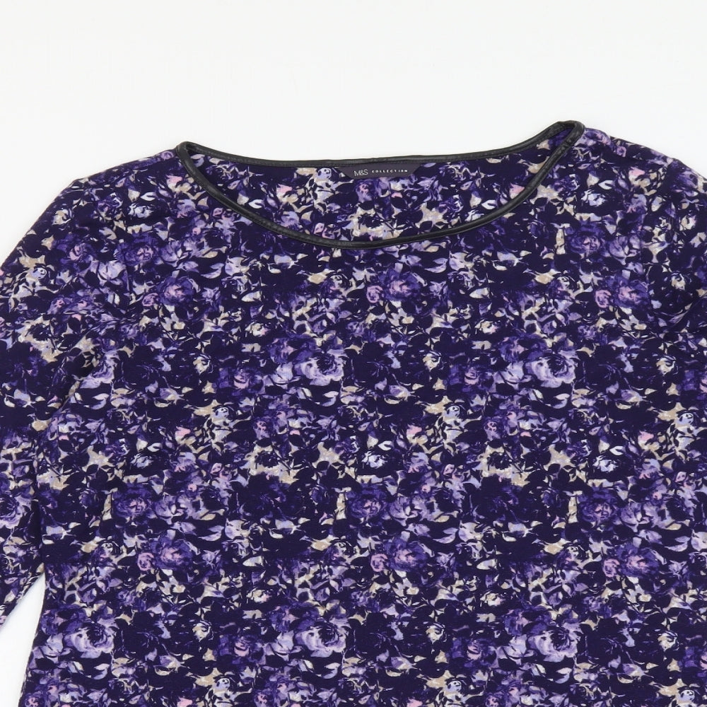 Womens UK Size 14 Marks and Spencer Purple Pullover Jumper