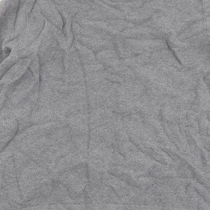 Red Herring Mens Grey Round Neck Cotton Pullover Jumper Size XL Long Sleeve